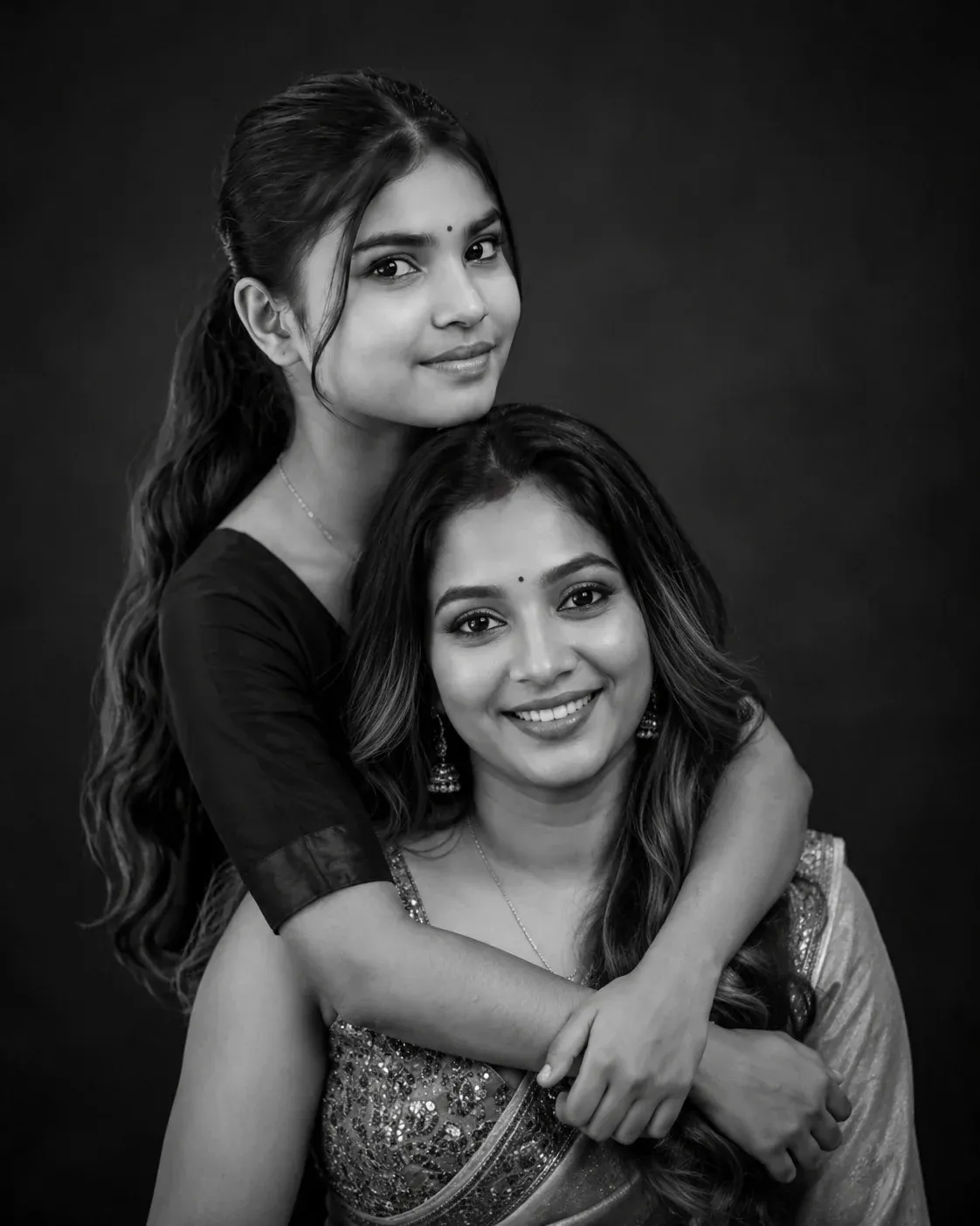 Black and white mother and daughter ChatGPT prompt
