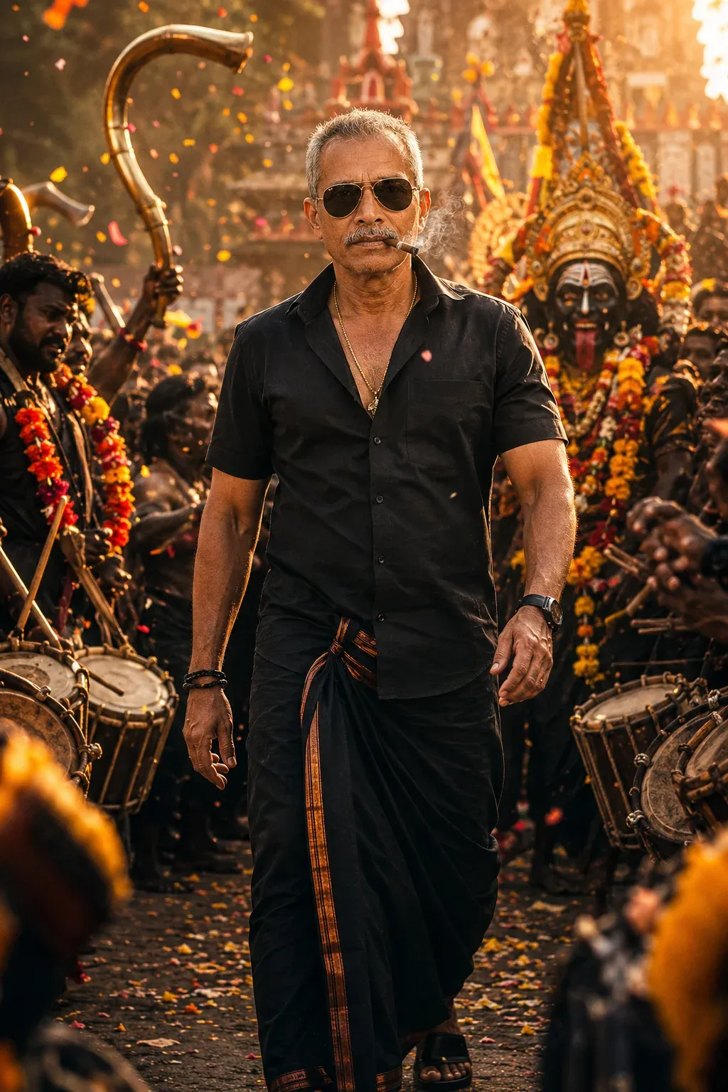 Festival procession Karuppu movie prompt