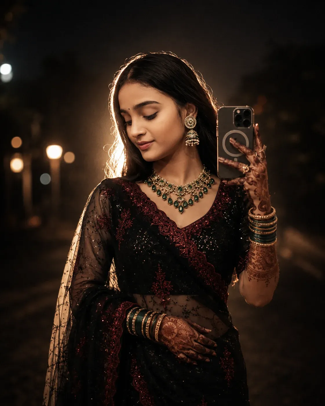 New Instagram trend prompt for girls saree portrait