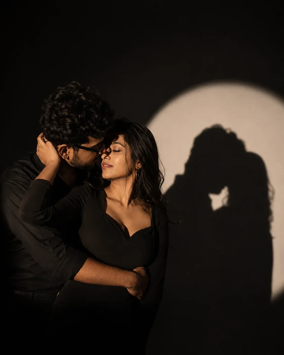 Dramatic studio couple Instagram prompt