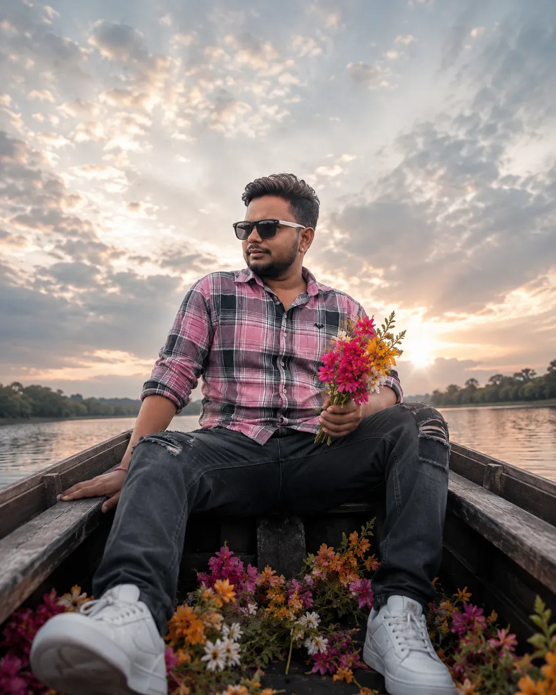Cinematic boat lifestyle Instagram prompt