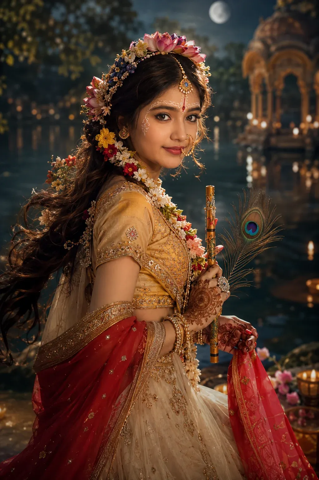 Moonlight Radha Krishna-inspired ChatGPT prompt