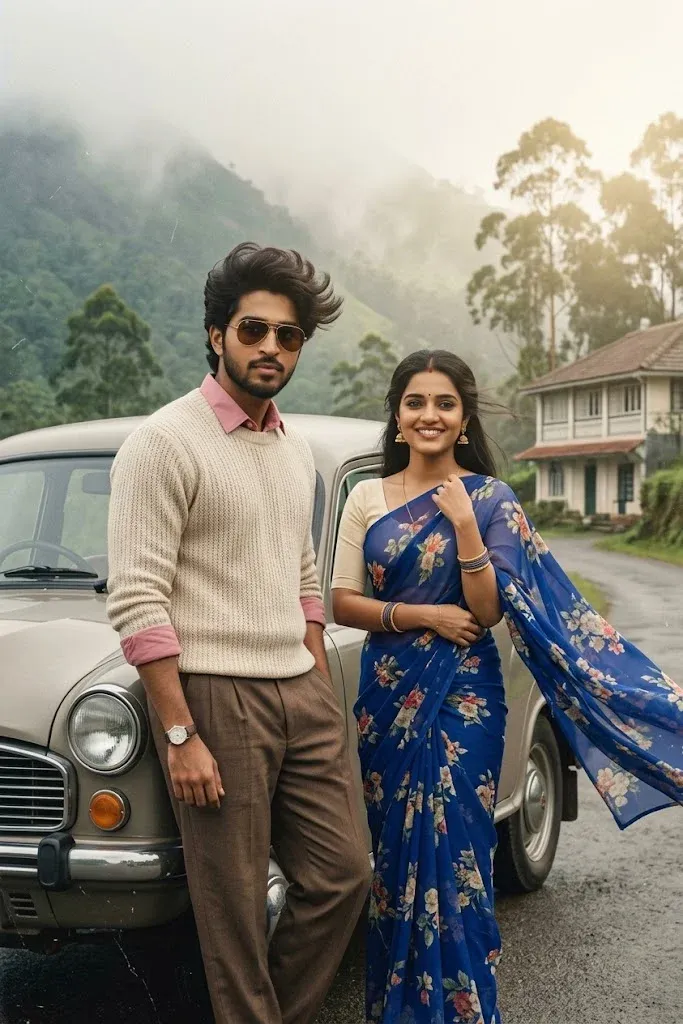 Romantic hill station husband and wife Gemini prompt