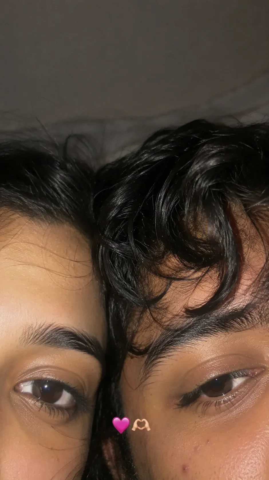 Cozy flash couple selfie Instagram prompt