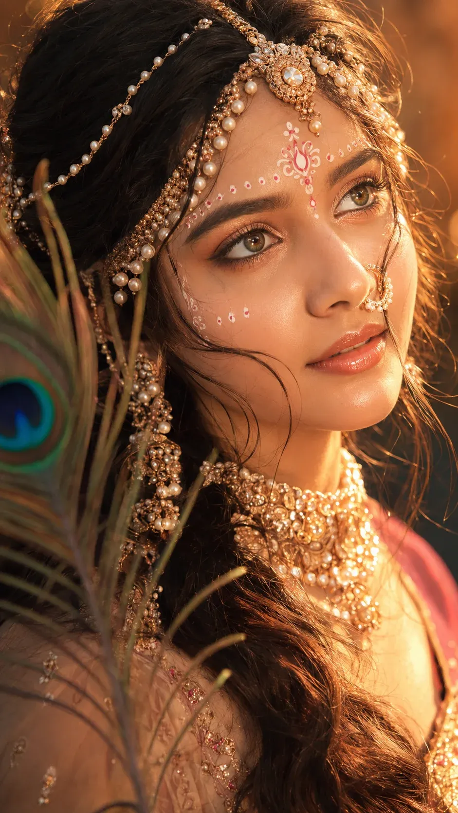 Close-up Radha Rani ChatGPT photo prompt