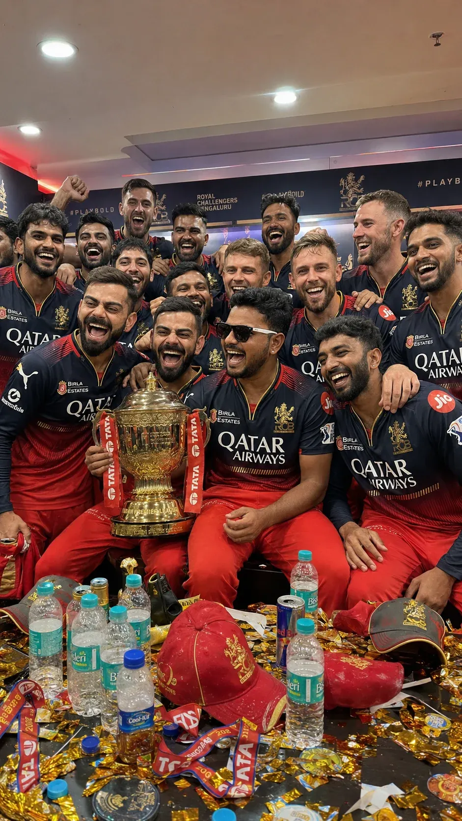 RCB dressing room championship AI prompt