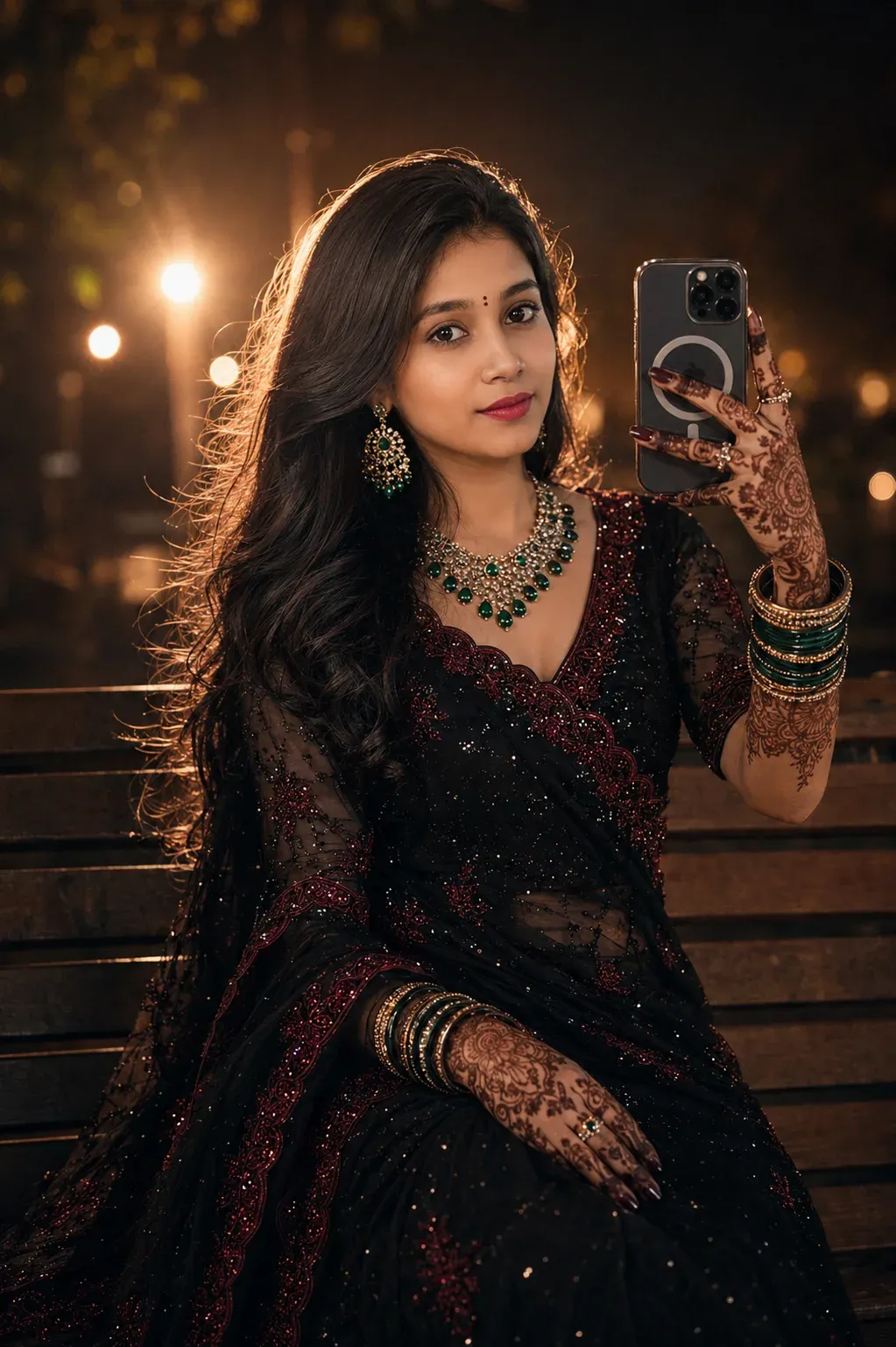 Luxury close-up saree beauty portrait