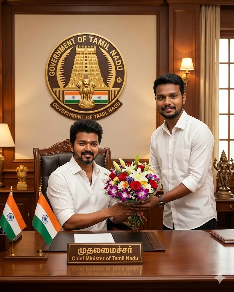 Tamil political-style fictional Vijay AI prompt