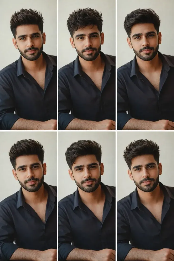 ChatGPT hairstyle six frame comparison prompt