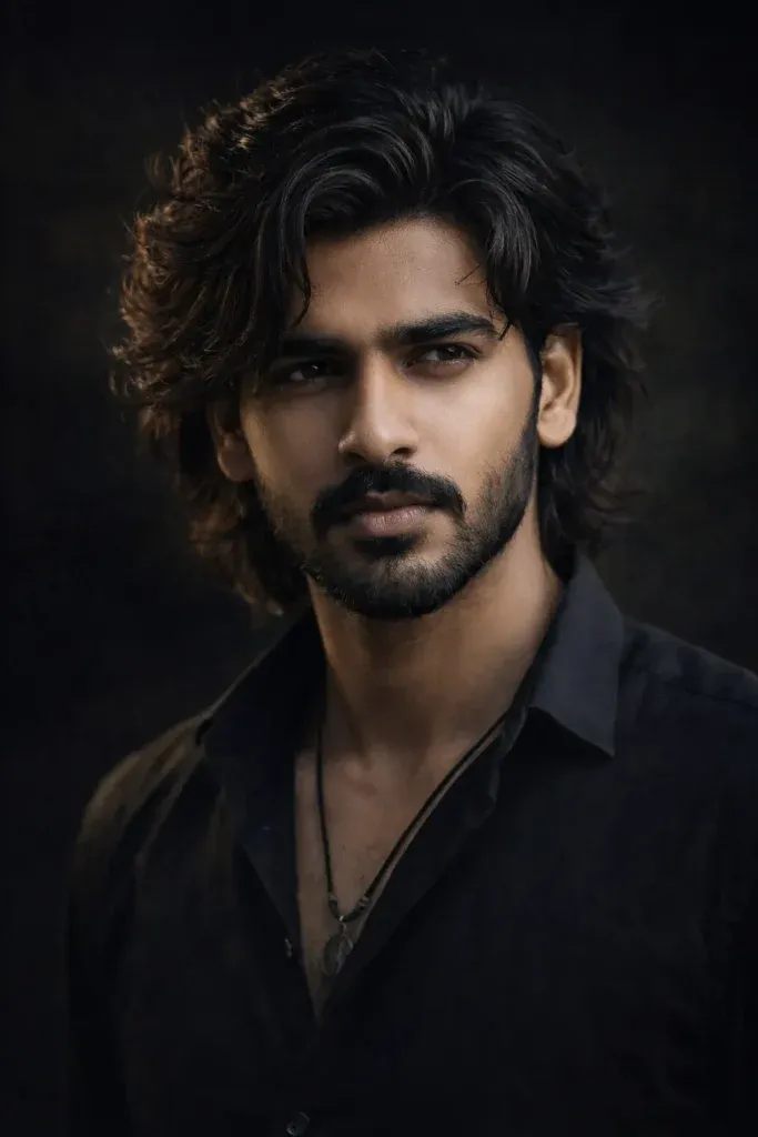 ChatGPT hairstyle prompt male long layered hair