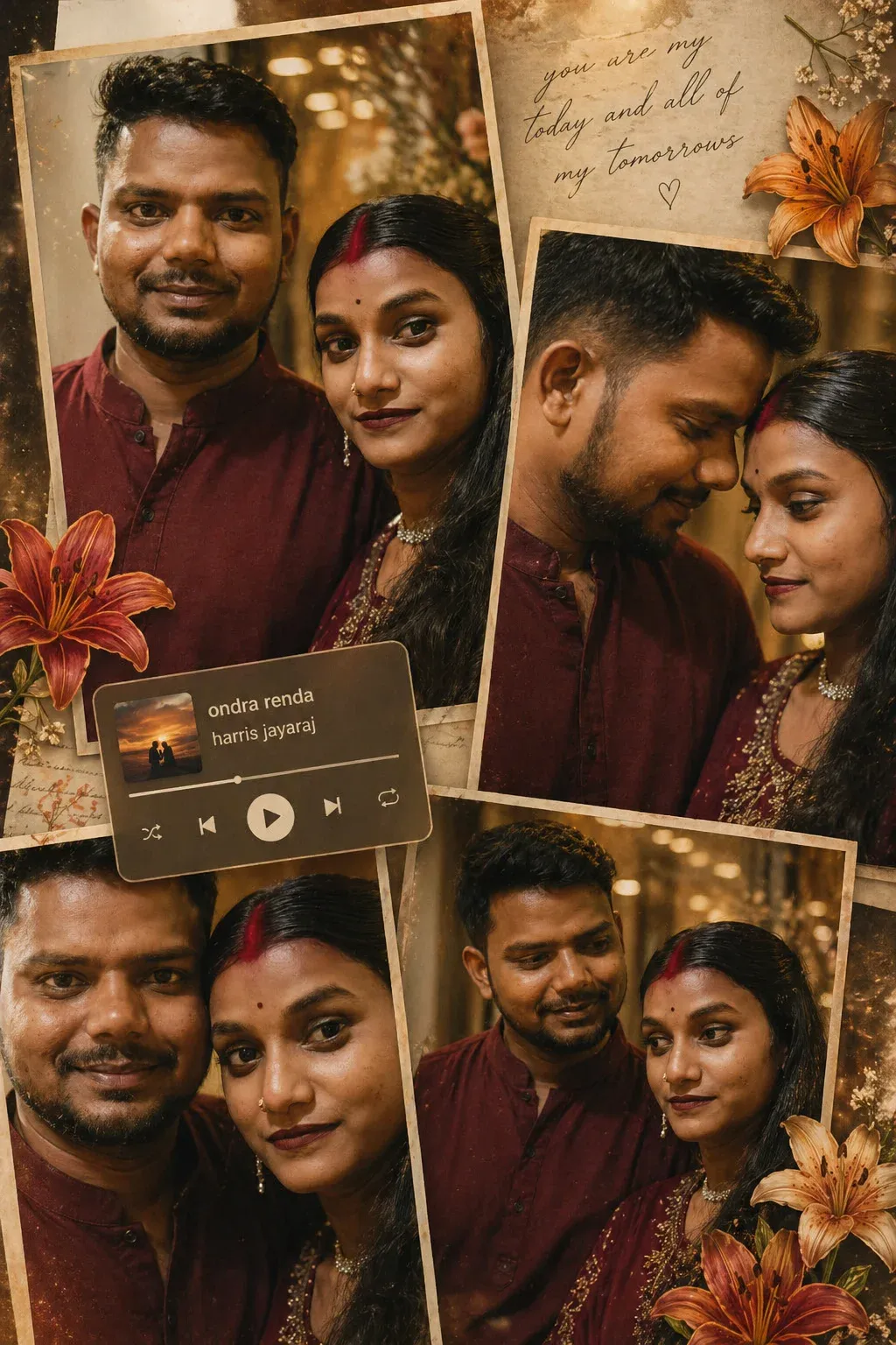 Romantic couple collage ChatGPT prompt