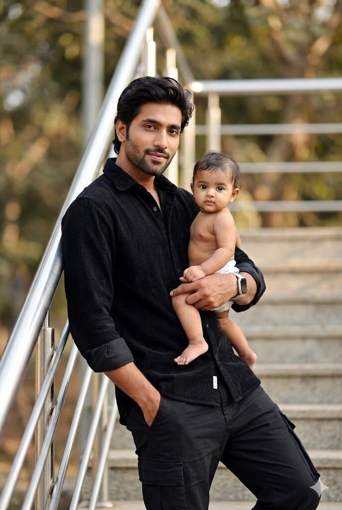 Father and baby girl Gemini lifestyle prompt
