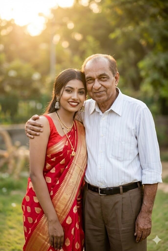 Father and daughter embrace Gemini AI prompt