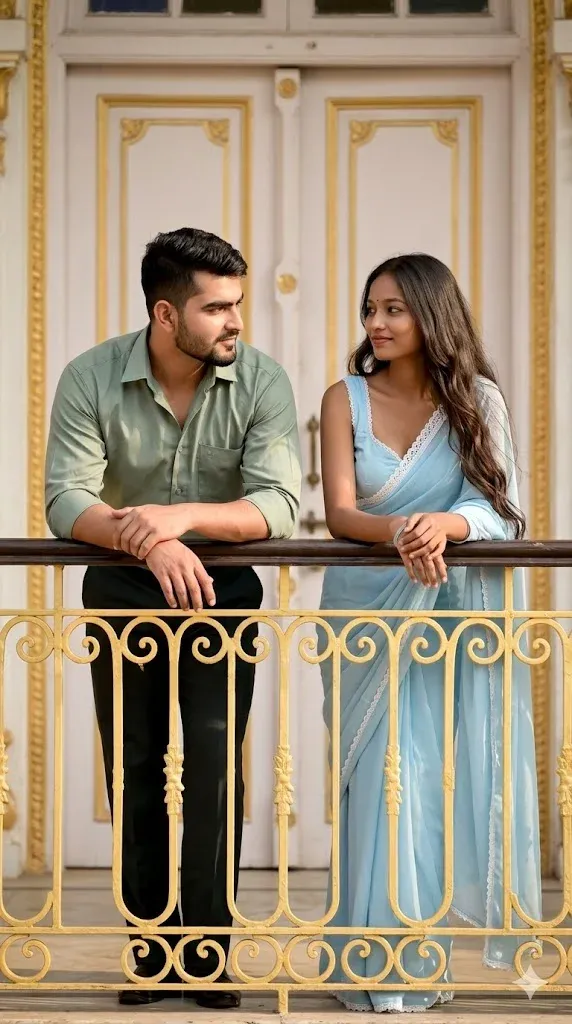 Palace balcony husband and wife Gemini prompt