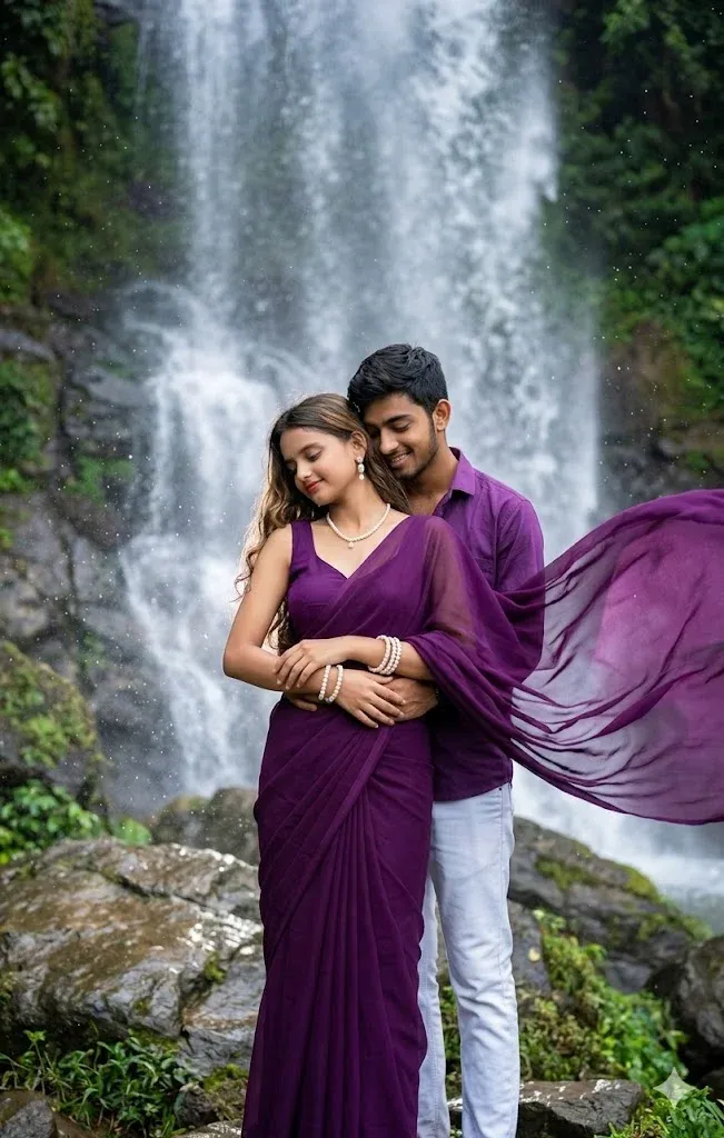 Waterfall husband and wife Gemini romantic prompt