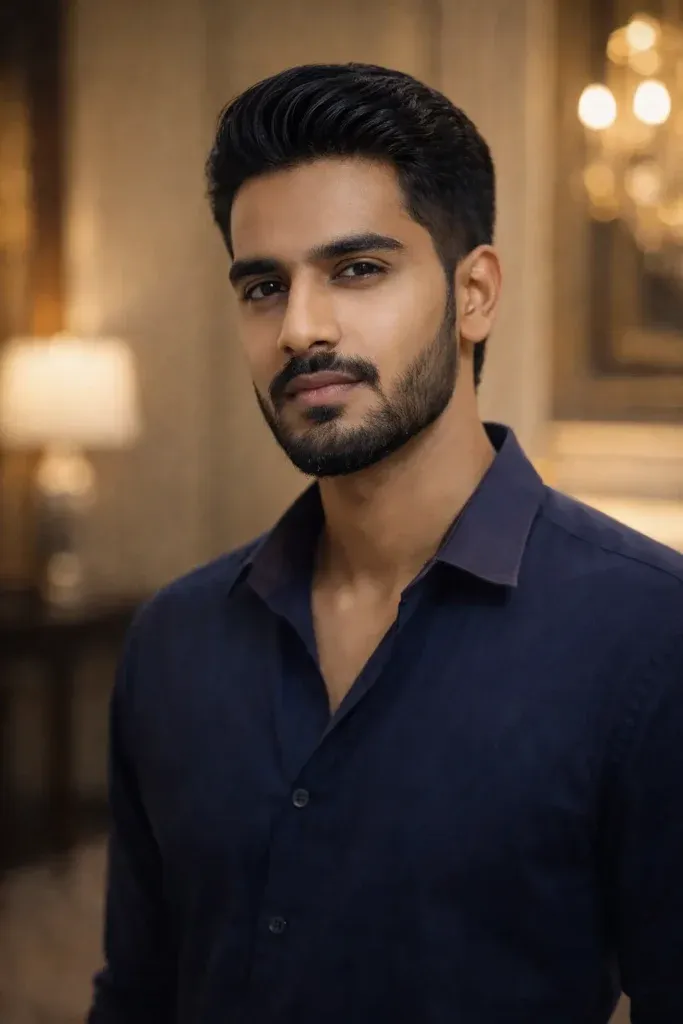 Professional hairstyle prompt for men businessman cut