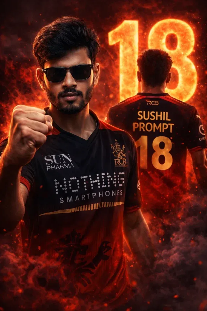 Ultra realistic RCB jersey ChatGPT prompt