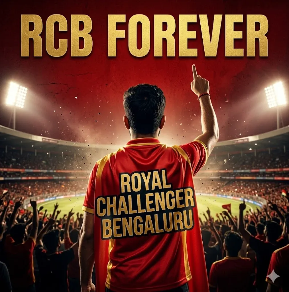 RCB Forever back-view jersey poster