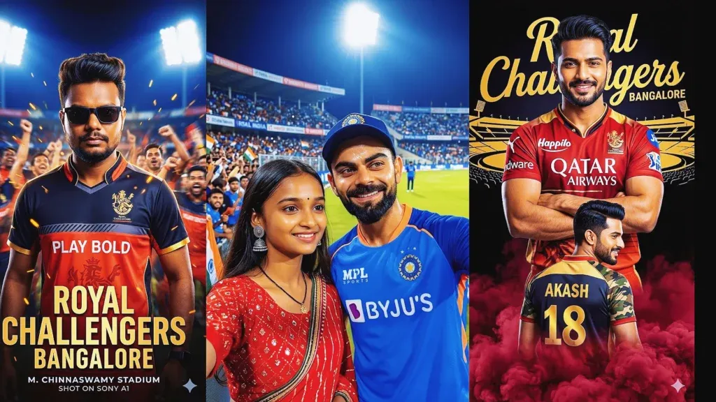 RCB Gemini prompts for jersey edits and fan posters