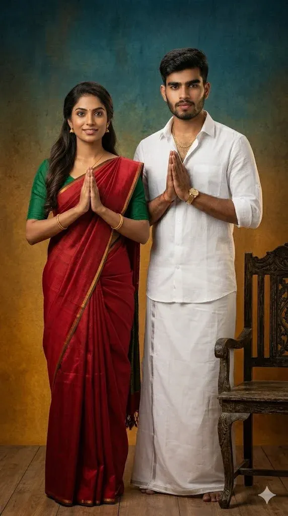 Thevar Magan folded hands husband and wife prompt